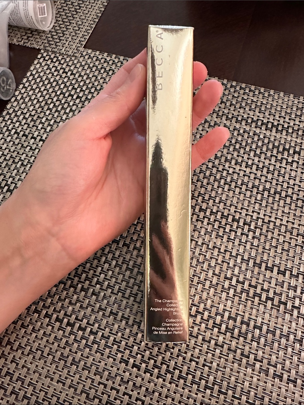 BECCA Champagne Collection Angled Highlighter Brush - Gold Finish